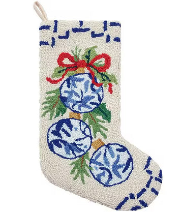 Chinoiserie Ornaments Hook Stocking