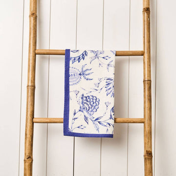 Indigo Batik - White Tea Towel