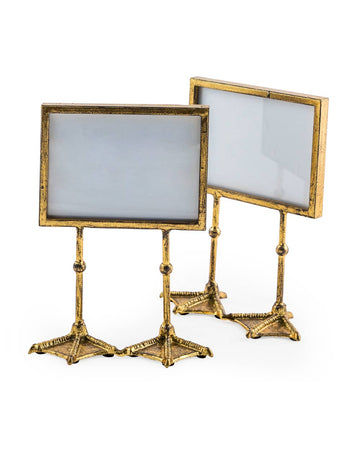 Antique Gold 5x7" Duck Feet Landscape Photo Frames
