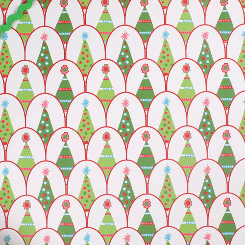 Twinkle Trees Christmas Wrapping Paper | Holiday Giftwrap