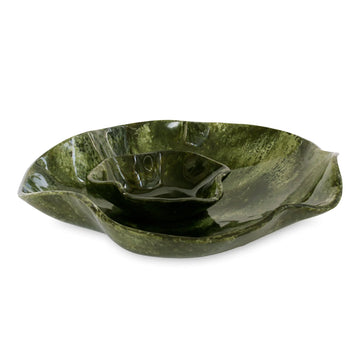 RESIN Malachite Bowl with Dip (Green)