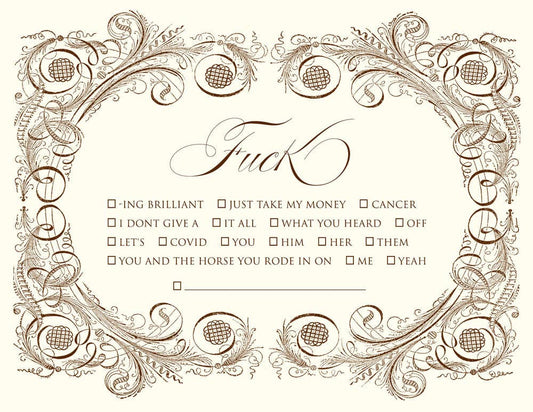 Fuck Checklist Notes (10 pk)