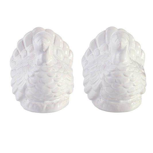 Ceramic Salt + Pepper Shakers - Turkeys