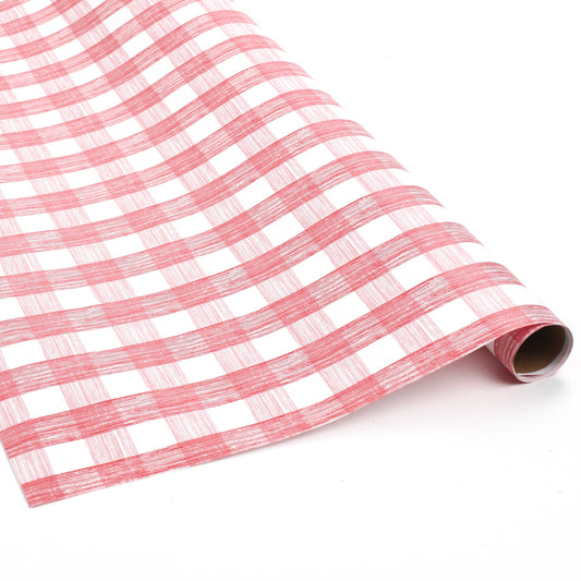 Pink Gingham Check Gift Wrapping Paper | Made in the USA