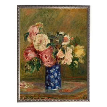 Flowers in a Blue Vase
