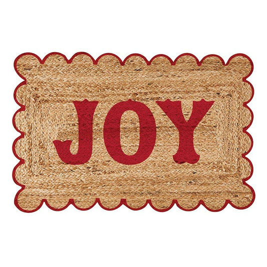 Scallop Jute Door Mat - Joy
