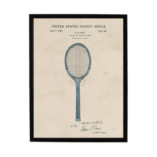 Watercolor Tennis Racket Patent