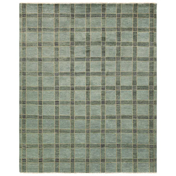 Cera Geometric Grid Rug, 8x10 Wool
