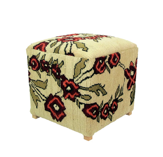 Turkish Rug Stool Undyed