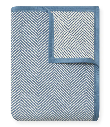 Haborview Herringbone Cornflower Blanket