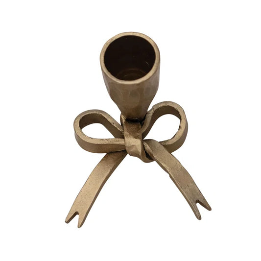 Cast Iron Bow Shaped Taper Holder