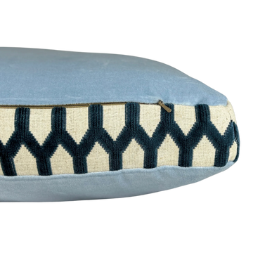 Margot 22x22 Throw Pillow, Admiral/Chambray
