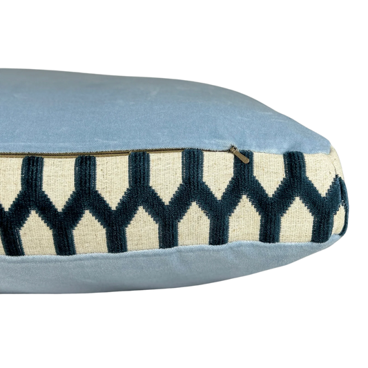 Margot 22x22 Throw Pillow, Admiral/Chambray