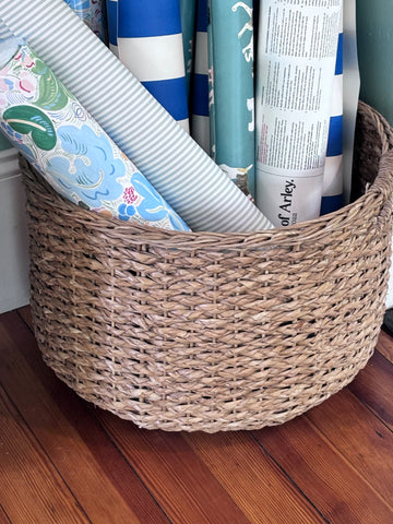 Large Round Water Hyacinth Basket
