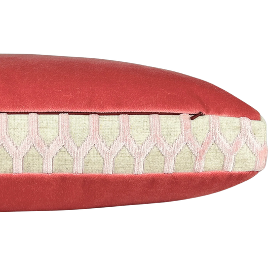 Margot 22x22 Throw Pillow, Blush/Coral