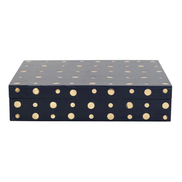 Marble Resin and Brass Studded Box