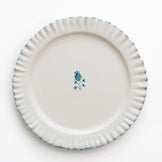 Ruffled Dinner Plate Teal, S/2