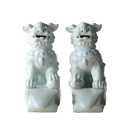 Porcelain Lion, Pair