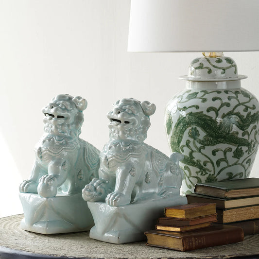 Porcelain Lion, Pair