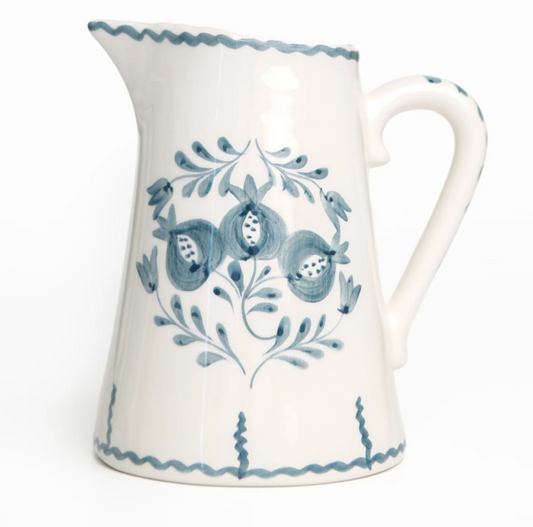 Trio Vine Teal Pitcher