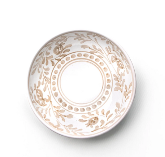 Scroll Beige Bowl, S/2