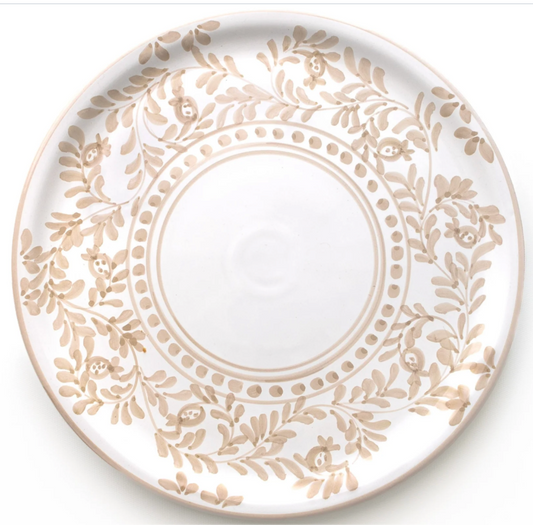 Scroll Beige Charger Plate, S/2