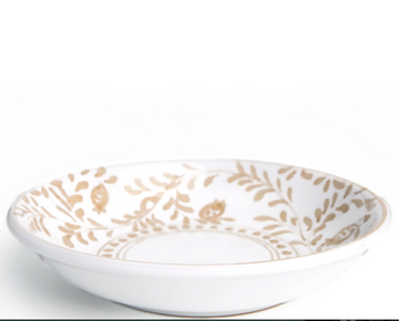 Scroll Beige Pasta Bowl, S/2