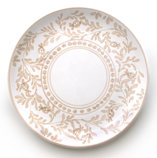 Scroll Beige Dinner Plate, S/2