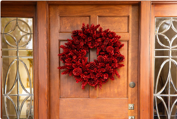 Red Pinecone Wreath