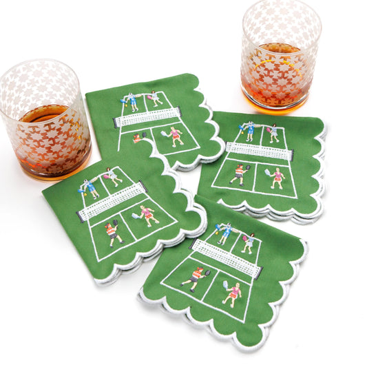 Day at the Courts Cocktail Napkins | Set of 4