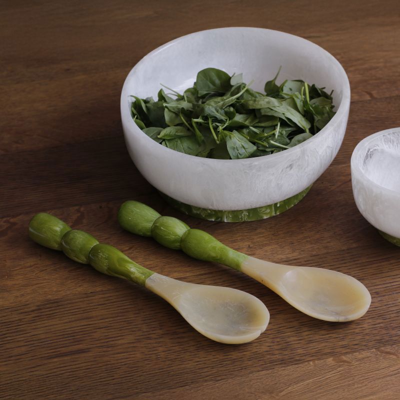 RESIN Rio Bubble Salad Servers (Green)