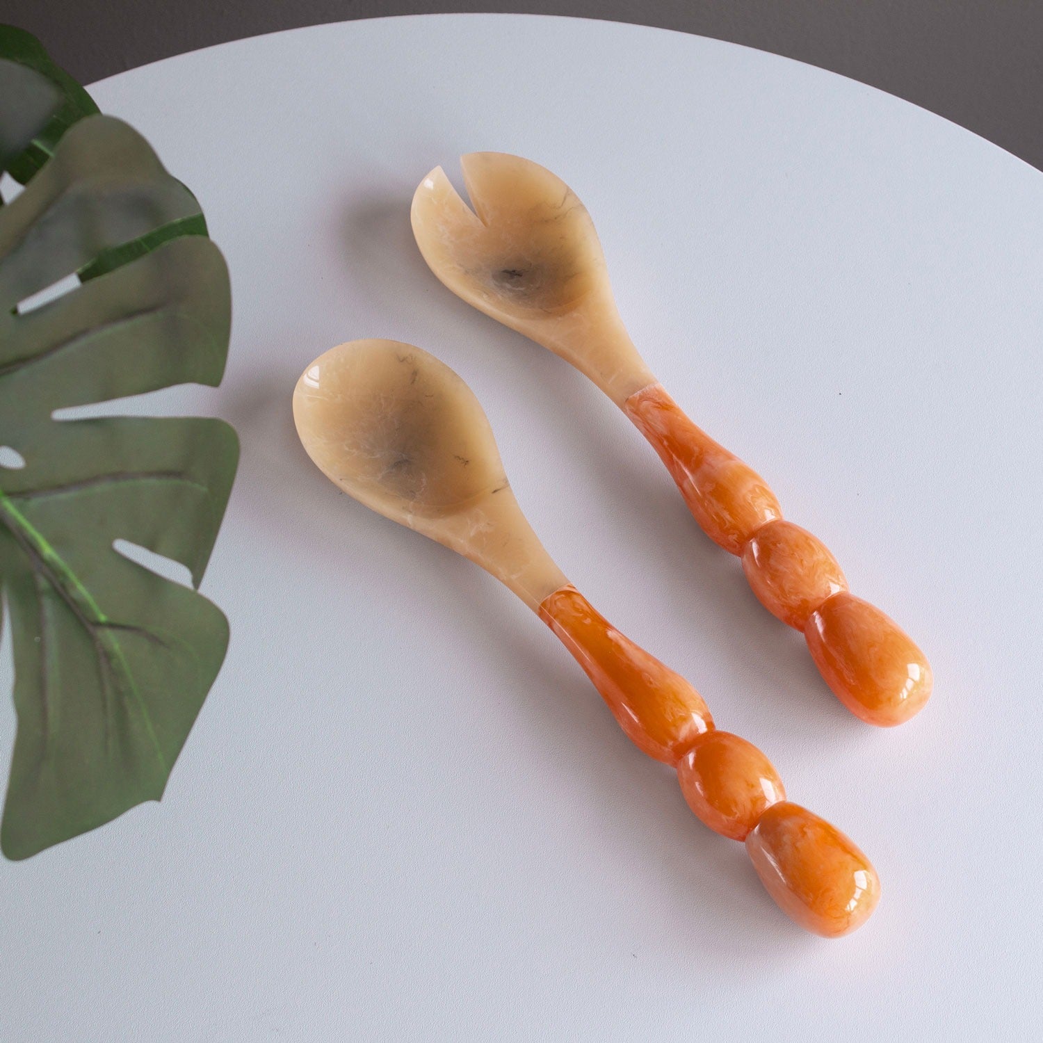 RESIN Rio Bubble Salad Servers(Orange)