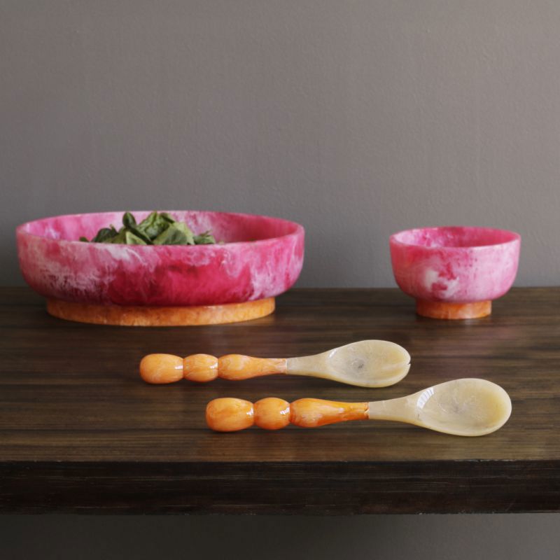 RESIN Rio Bubble Salad Servers(Orange)