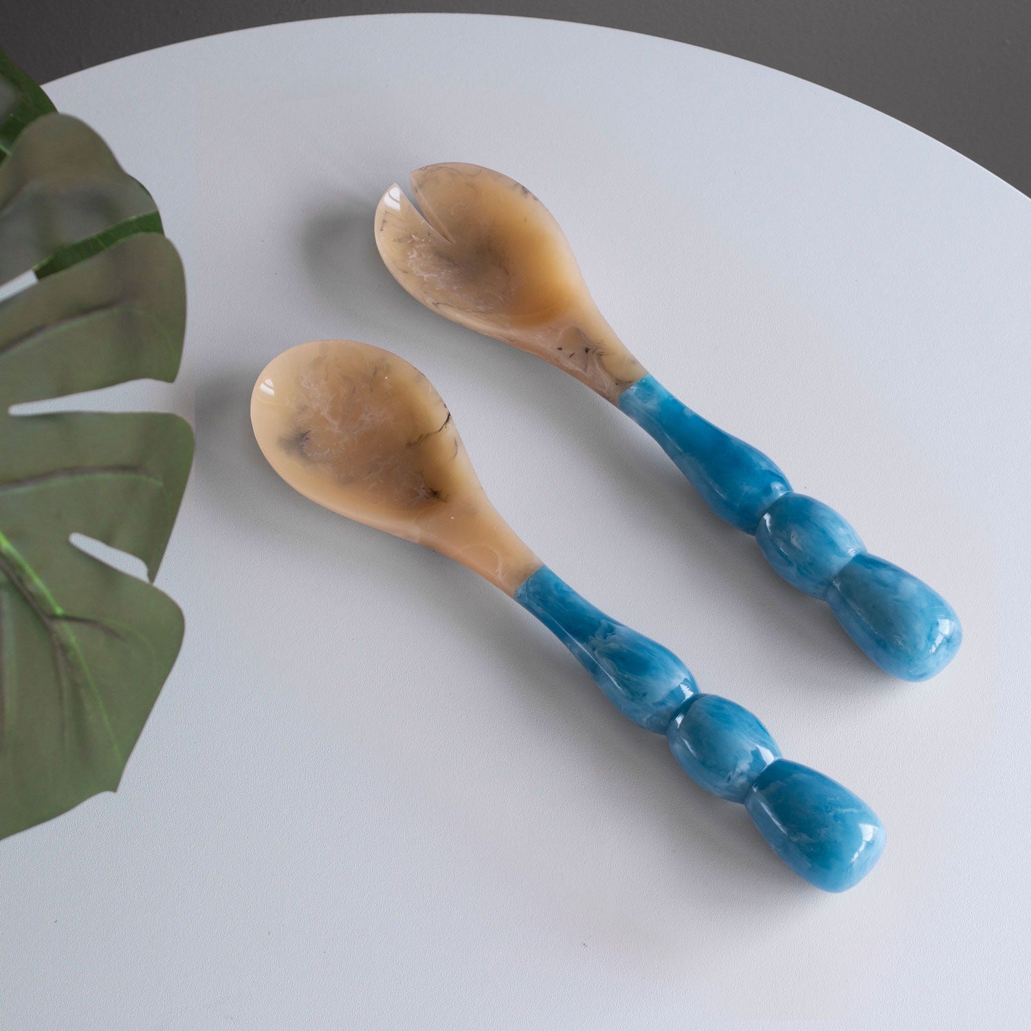 RESIN Rio Bubble Salad Servers (Blue)