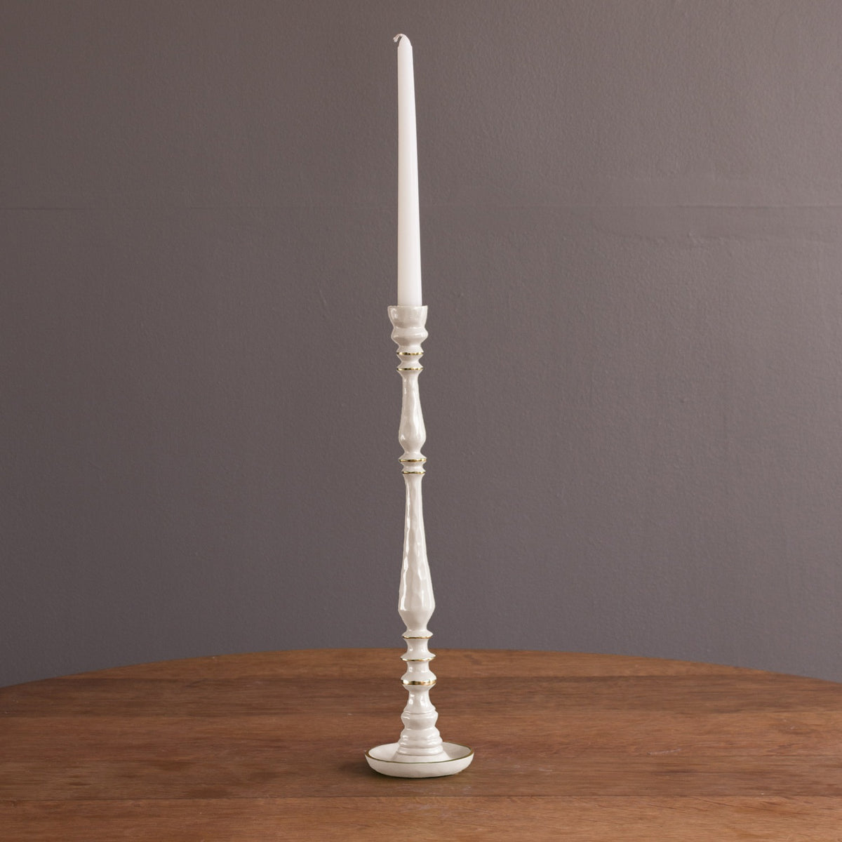ENCANTO Crosby Medium Candlestick Holder (Cream)