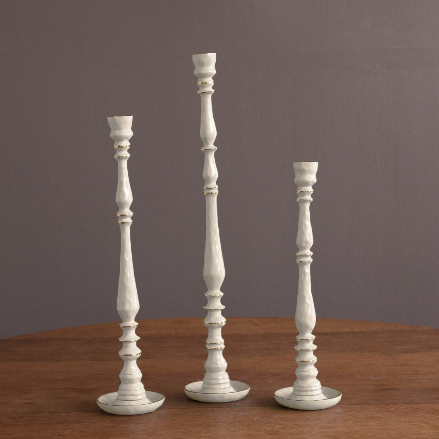 ENCANTO Crosby Large Candlestick Holder (Cream)