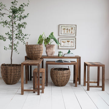 Secret Garden Reclaimed Wood Side Table - 1