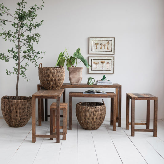 Secret Garden Reclaimed Wood Side Table - 2