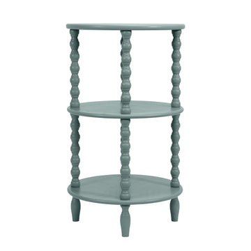 Wood Lacquered Table with 2 Shelves