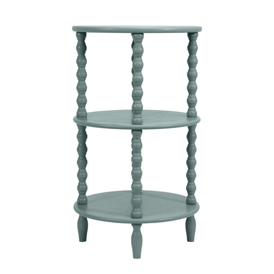 Wood Lacquered Table with 2 Shelves