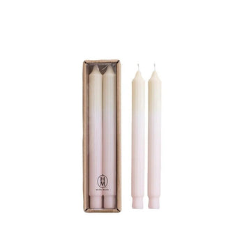 10" S/2 Tone Pleated Taper Candlesticks