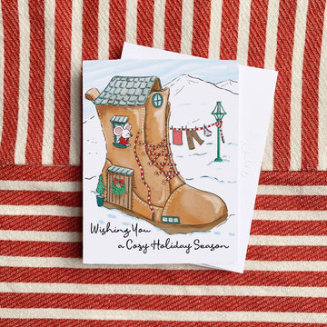 Boot Home Cozy Holiday Card